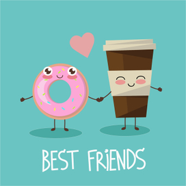 Кофе и пончик