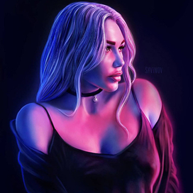 Портрет в стиле "Неон"