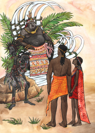 Иллюстрация к книге В.Руднева "Гимбаго, древняя тайна джунглей"