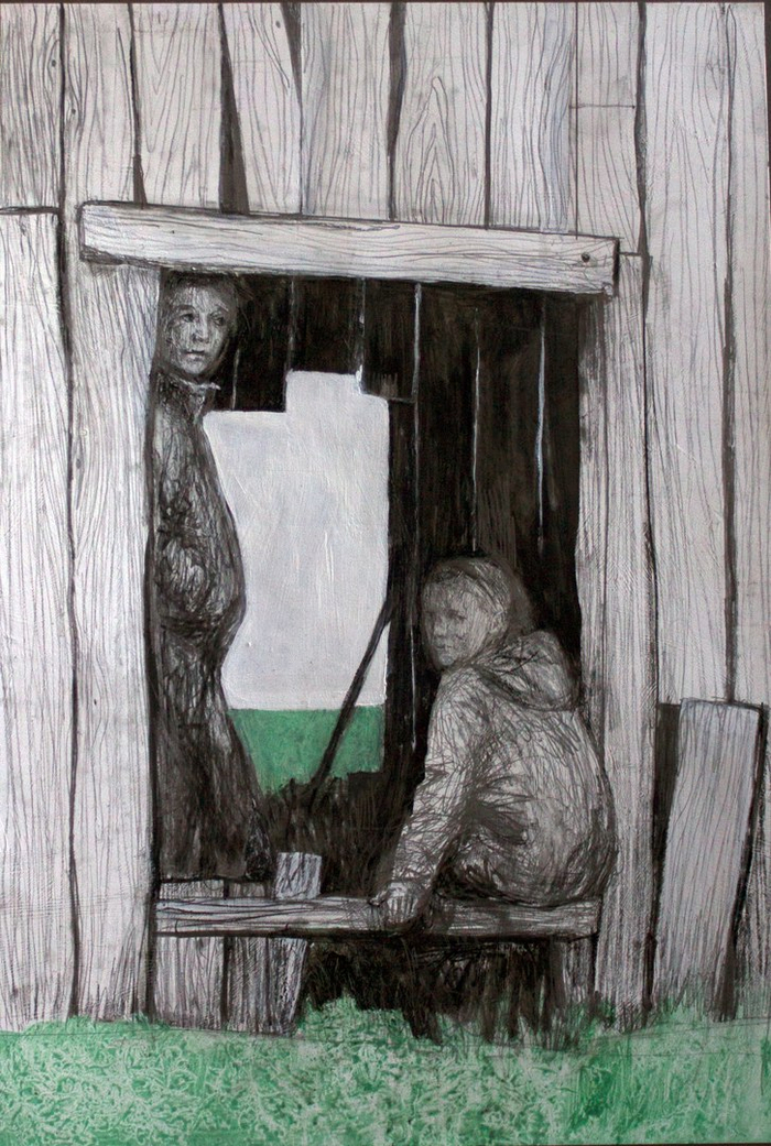 серия работ "Северное лето" 2017 смешанная техника