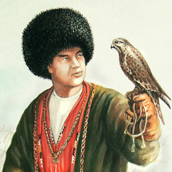 С соколом...