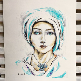 Портрет , маркеры