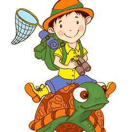 Мальчик на черепахе