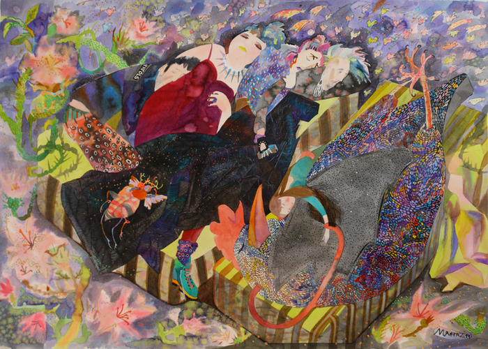  "Панки" акварель 55х70, 2014