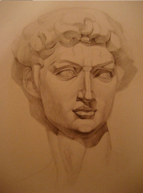 Рисунок античной головы