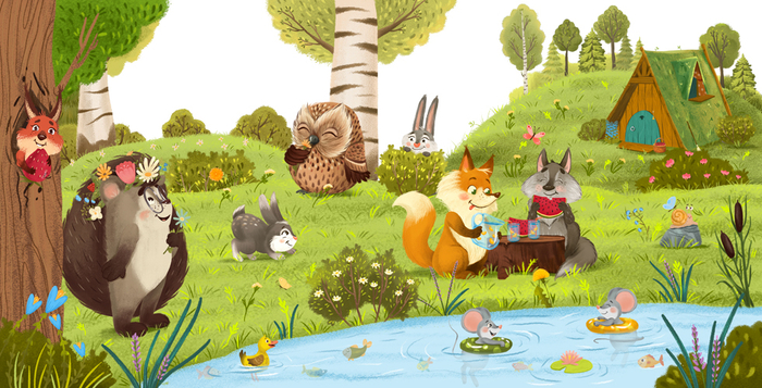 «Ёжик и солнечное лето» Для издательство Clever