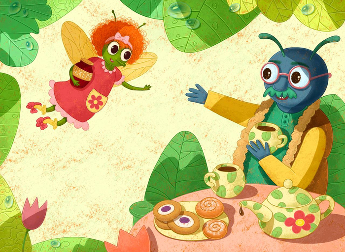 Муша и сосед жук Скарабей🪲🪰🍃