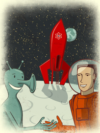 Полет на луну: Контакт