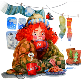 После снежков