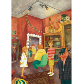 Иллюстрация для детской книги-квеста «Рыжий Фокс», издательство «Абраказябра»