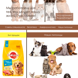 Сайт зоомагазина