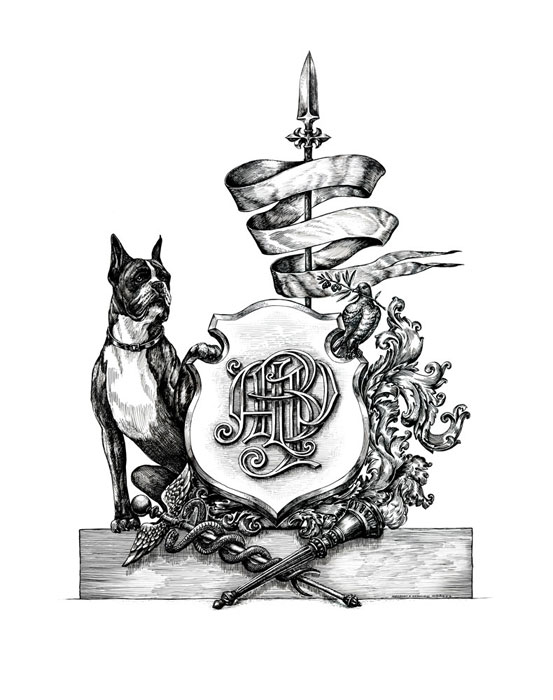 Монограмма АВР. Геральдическая композиция