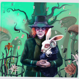 Иллюстрация по теме "Алиса в стране чудес" моя версия