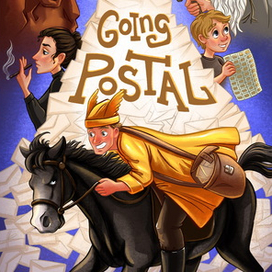 Обложка и леттеринг к книге "Going postal"