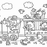 Раскраска "Веселые животные"