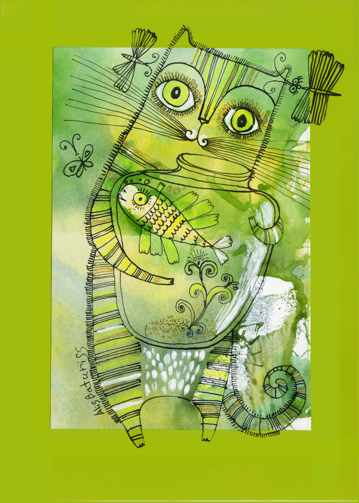 Кот и рыбка