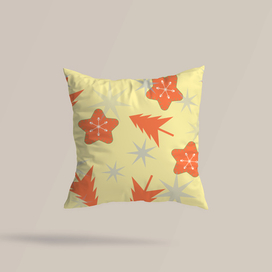 бесшовный узор на подушке