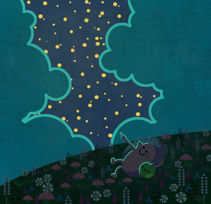 Ёжик и яблоко