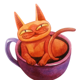 Кофейный кот в кружке