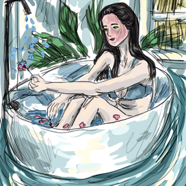 Девушка в ванной