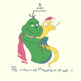 Рождественская открытка “Гринч”