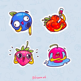 Стикеры Berries @tryam.art