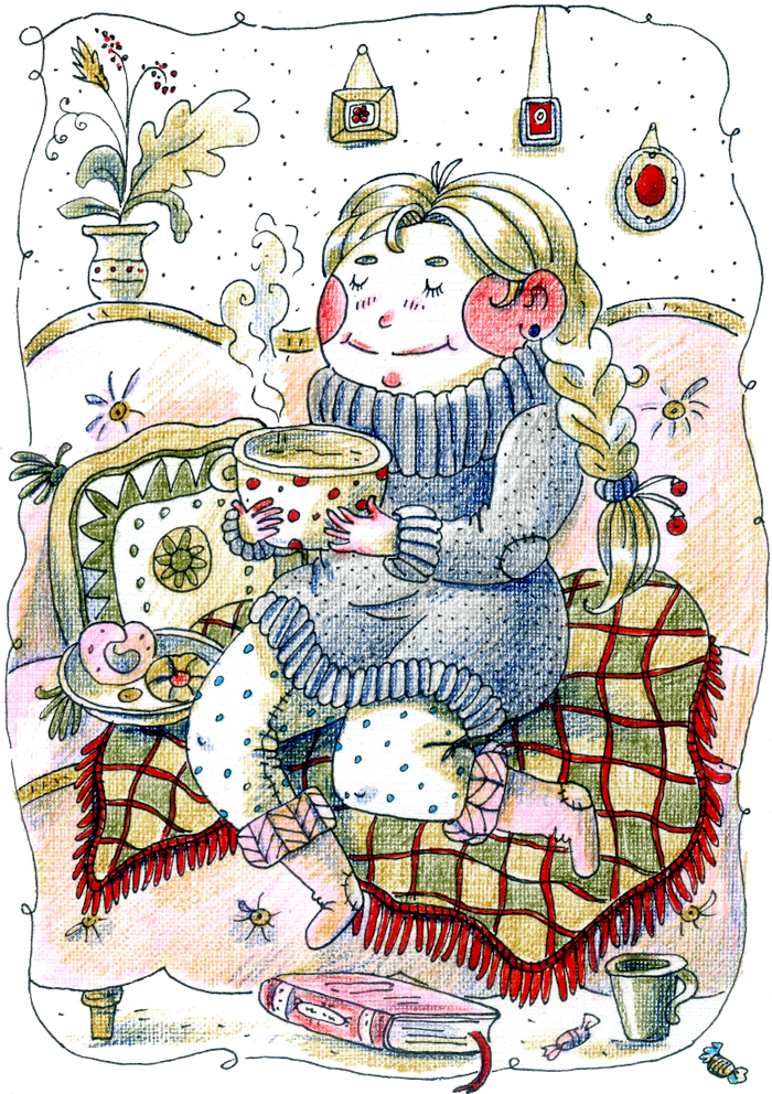 Открытка "Чаепитие"