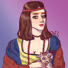 Фаун с коровкой