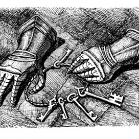 Иллюстрация к произведению А.С. Пушкина "Скупой рыцарь" 