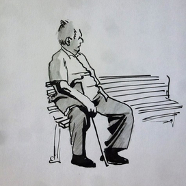 Дедушка. набросок