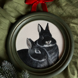 Символ года, черные кролики 🥰