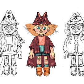 концепт персонажа для скульптуры