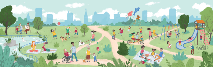Иллюстрация парка 