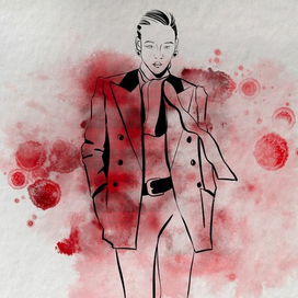 Fashion иллюстрация в стиле close up