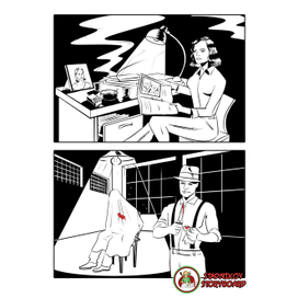 🕵🕵🕵 Отрывок из моей шпионской нуар  раскадровки 