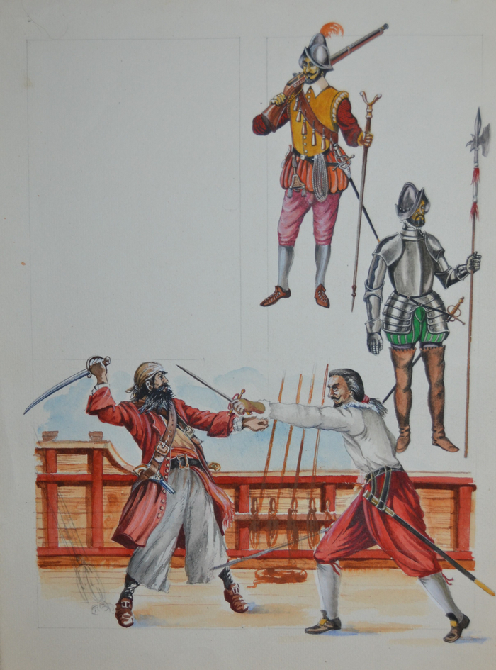 Рисунки для книги, о морских разбойниках.