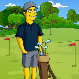 портрет в стиле Симпсонов