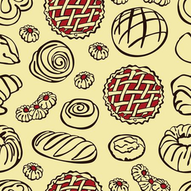 Выпечка. Хлеб. Пирог с начинкой. 