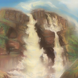 Горный водопад