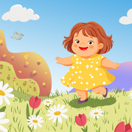 Девочка на поляне