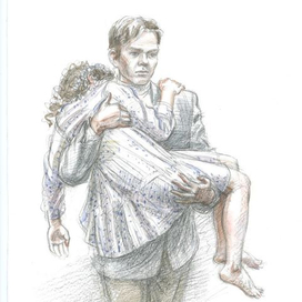 "Динка" Валентина Осеева. Иллюстрация