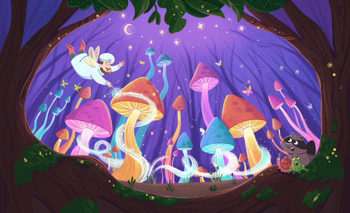 Повар-волшебник. Детская книжная иллюстрация 