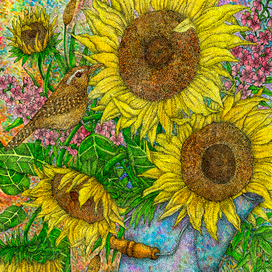 Букет подсолнухов