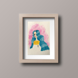 Волосы словно бирюза