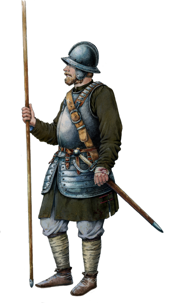 Русский пикинер для книги "Смоленский поход Алексея Михайловича 1654 год"