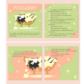  Character illustration for grooming salon. "PetSmart Grooming Salon"