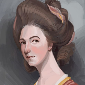 Lady Emilia Kerr by George Romney, копия