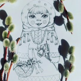 Эскиз к открытке. 