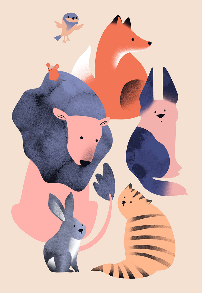 Звериный постер