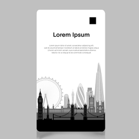 Силуэт Лондона для мобильного приложения 